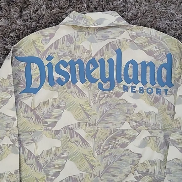 Disney Disneyland Resort Tropical Palm Leaf Spirit Jersey Shirt Jacket Size S - Picture 3 of 13